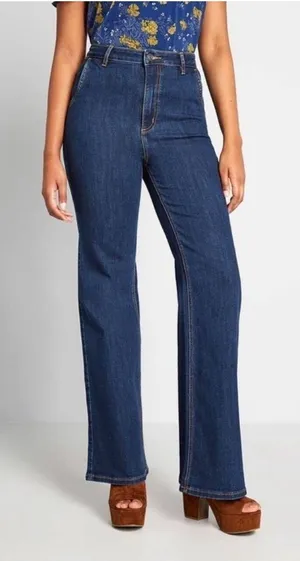 ModCloth the Grier wide leg jeans 2 thumbnail 1