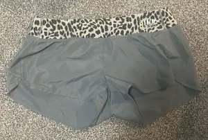 PINK Victoria's Secret Gray Shorts with Leopard Print Waistband thumbnail 1