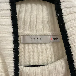 Baltic Born Lush Cream Black Striped Tunic Mock Neck Sweater Size‎ Small Preppy thumbnail 3