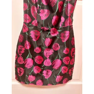 Lulus Pretty Blooms Black Floral Jacquard Sleeveless Mini Dress Size Large thumbnail 6