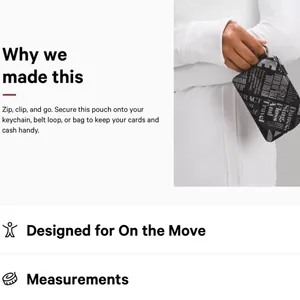 Lululemon Clippable Card Pouch Manifesto Print black / gray thumbnail 6