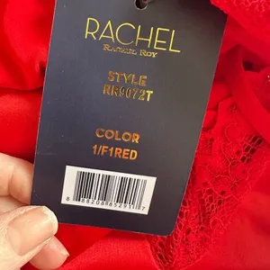 Rachel Rachel Roy Red Chemise Slip Gown Lingerie Valentines Sexy Satin Lace XL‎ thumbnail 8