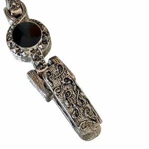 Fabergé Vintage Black Stone Marcasite Style Bracelet Watch thumbnail 11