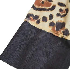Studio X Y2K Leopard Beaded Embellished Tunic Top Shirt Black Large Boho thumbnail 4