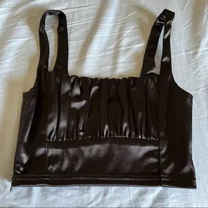 Adika Slick Satin Finish Crop Top thumbnail 5