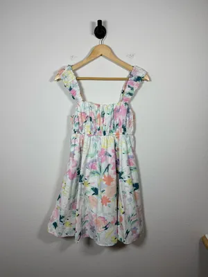 Abercrombie x The Trevor Project Floral Mini Dress Puff Strap Pride M thumbnail 5