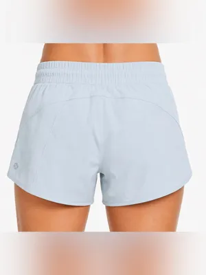 Lululemon Track That High-Rise Lined Short 5" size 4 light blue thumbnail 2
