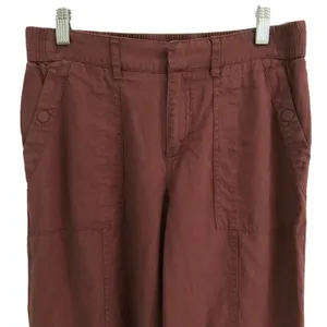 ‎Athleta Cabo Retreat linen cropped wide leg pants 4P thumbnail 5