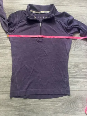 Smartwool Purple 100% Merino Wool Long Sleeve Quarter Zip Outdoor Hiking Top S thumbnail 9