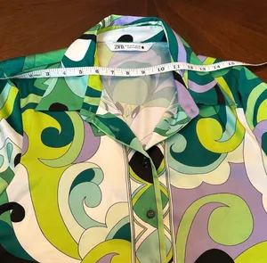 Zara geometric set too and bottom skirt and shirt button down size M new with tags thumbnail 4