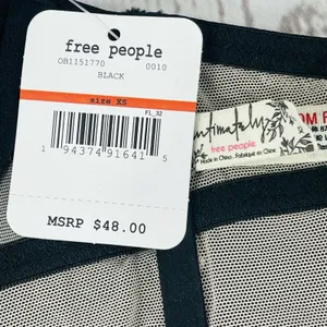 Free People Intimately Bra X-Small Tameeka Underwire Bralette Black Lace New thumbnail 7