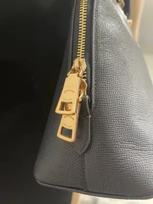 Coach Katy Satchel Bag - 2553 Dark Navy Blue Crossgrain Leather thumbnail 3