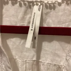 Anthropologie White Textured Blouse thumbnail 2
