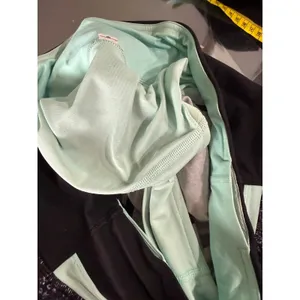 Lululemon Speed Up Shorts Womens 4‎ Black White Static Print Mint Green Running thumbnail 4
