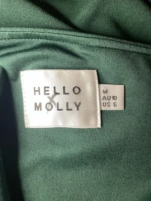 Hello Molly Emerald Green One Shoulder Tie Waist Midi Dress – Size US 6 thumbnail 6