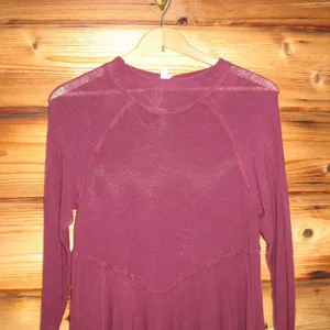 NWT Free People Maroon Top thumbnail 4