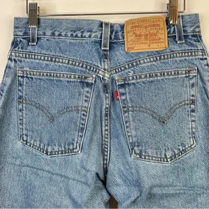 Vintage Levis 550 Relaxed Tapered Jeans Y2K High Waist women 10 28 long tall thumbnail 6