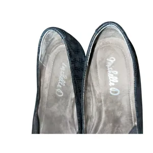 Michelle D Shoes Womens 8 Used Black Snake Skin Texture Wedge thumbnail 6