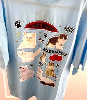 Cat 🐈 🐱 🐈‍⬛ Cotton T shirt Size XL thumbnail 3