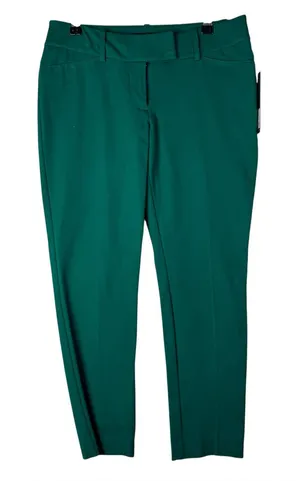 Mossimo Emerald Green Stretch Slim Fit Dress Pants 6 thumbnail 1