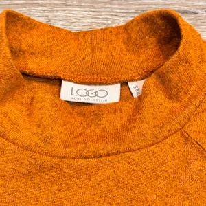 LOGO Lori Goldstein Orange Mock Neck Large L A-Line Tunic Top‎ Shirt thumbnail 3