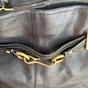 Vintage Coach Hamilton Hobo Bag Black Pebbled Leather Brass Horsebit Style 12460 thumbnail 13