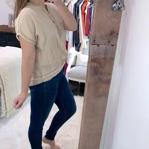 Tan cotton top size medium thumbnail 3