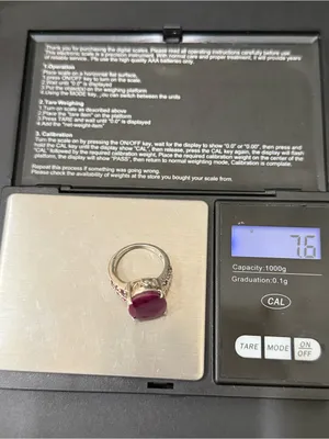 925 Silver Natural Ruby Gemstone Cocktail Ring Size 7.5 Pink thumbnail 4