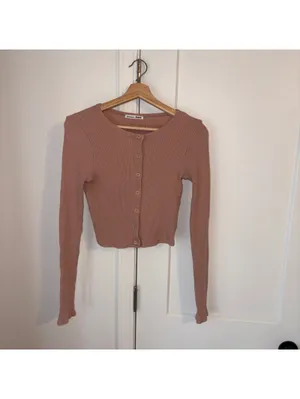 Reformation Jeans $148 Womans Small ribbed button-front crop top Summer Shirt thumbnail 3