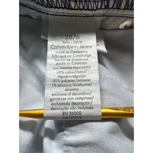 Calvin Klein Jeans Skinny Dark Wash Denim‎ WB98A64 Blue Womens 28/6 NEW thumbnail 6