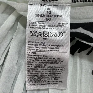 Banana‎ Republic Crinkle Pleat Chiffon Floral Maxi Dress White Green XL thumbnail 14