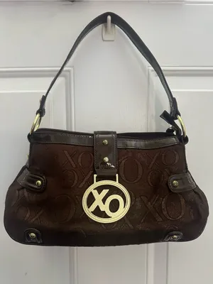 Y2K Vintage XOXO Brown Shoulder Bag with Gold Accent thumbnail 1