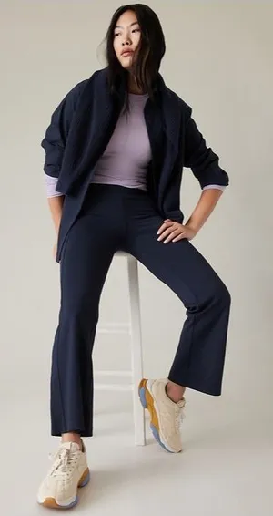 NWT Athleta Delancey Skyline Ankle Flare Pant M Black Stretch Tailored thumbnail 1
