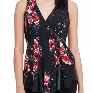 FREE People Black Floral Tunic‎ Sz S,M,L $98 thumbnail 2