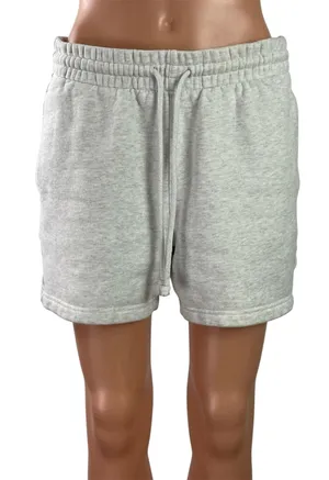Aritzia Tna Cozy Fleece Women's Gray Drawstring Elastic Waist Lounge Shorts Sz M thumbnail 1