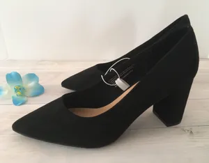 Black Suede Heels, Size 8 thumbnail 3