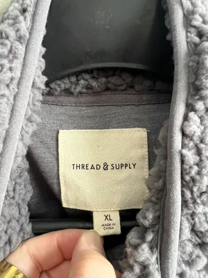 Thread&Supply Cropped Fleece Half Zip Sweater thumbnail 3