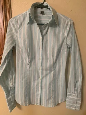 Express Design Studio Classic Fit Button Down Blouse thumbnail 2