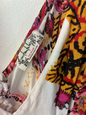 Free People Boho Printed Maxi Dress Colorful Festival Beach Dress XS thumbnail 2