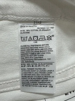 Banana Republic Factory Relaxed Hi-Rise Pleated Wide-Leg Jeans Pure White sz 31 thumbnail 10