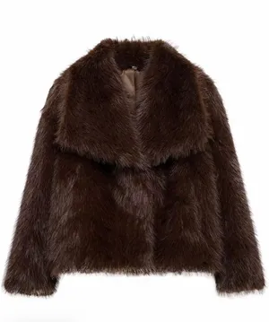 Brown Faux Fur Jacket thumbnail 2