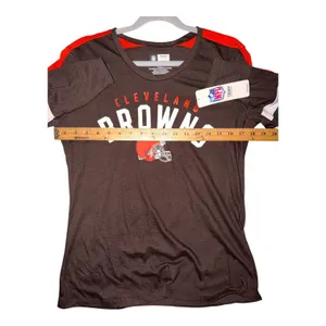 Cleveland Browns Womens Scoop Neck Tee, Medium thumbnail 5