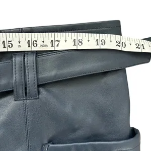 NWT Eloquii Belted Vegan Leather Pants Sz 16 Smoke Blue Baddie Plus‎ Size thumbnail 5