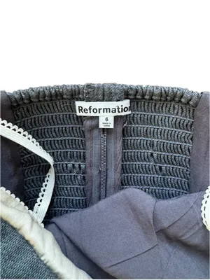 Reformation Melanie top in dark gray thumbnail 7