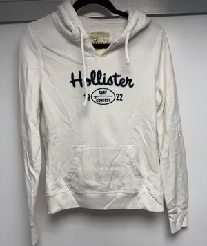 Hollister White Women’s Hoodie thumbnail 1