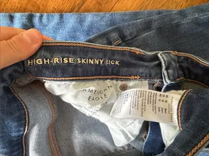 American Eagle High Rise Skinny Kick Jeans thumbnail 2
