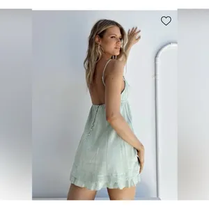 Princess Polly Of Love Mini Dress Sage Size 4 thumbnail 2