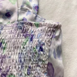 purple pastel green white floral bustier crop tank top thumbnail 7