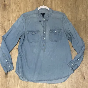 GAP Light Blue Denim Shirt thumbnail 1