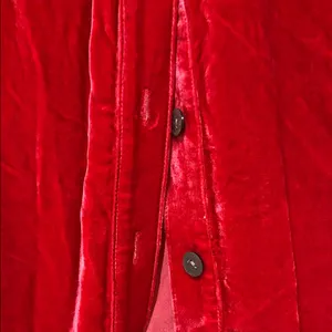J. Jill Rich Red Velvet Button Down Shirt medium‎ thumbnail 2
